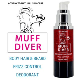 Muff Diver - Body Hair & Beard Conditioner, Frizz Control, Deodorant