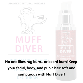 Muff Diver - Body Hair & Beard Conditioner, Frizz Control, Deodorant